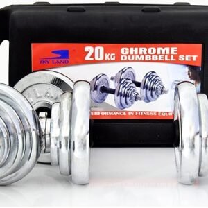 20kgs Chrome Barbell Set with Dumbbell Bars & Case